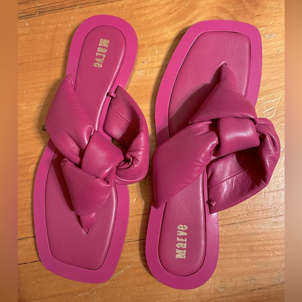 NWOT- Anthropologie MAEVE PUFFY KNOTTED SANDALS - Picture 6 of 6